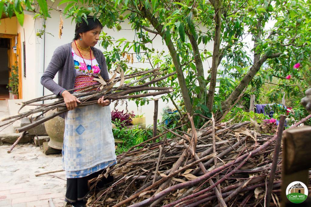 Gasthaus Loma Wasi Alojamiento Rural Indigena En Cotacachi Exterior foto